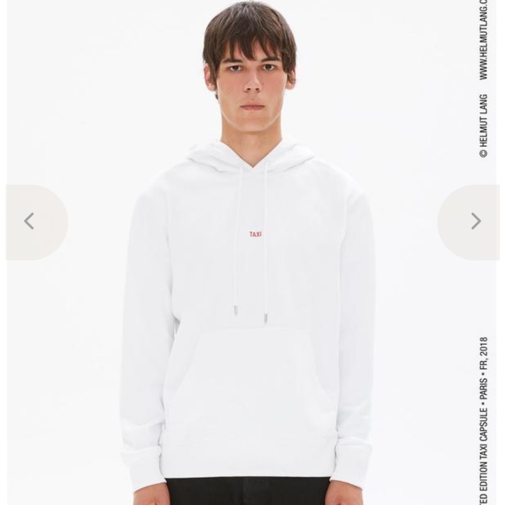 Helmut Lang Taxi white hoodie sz S